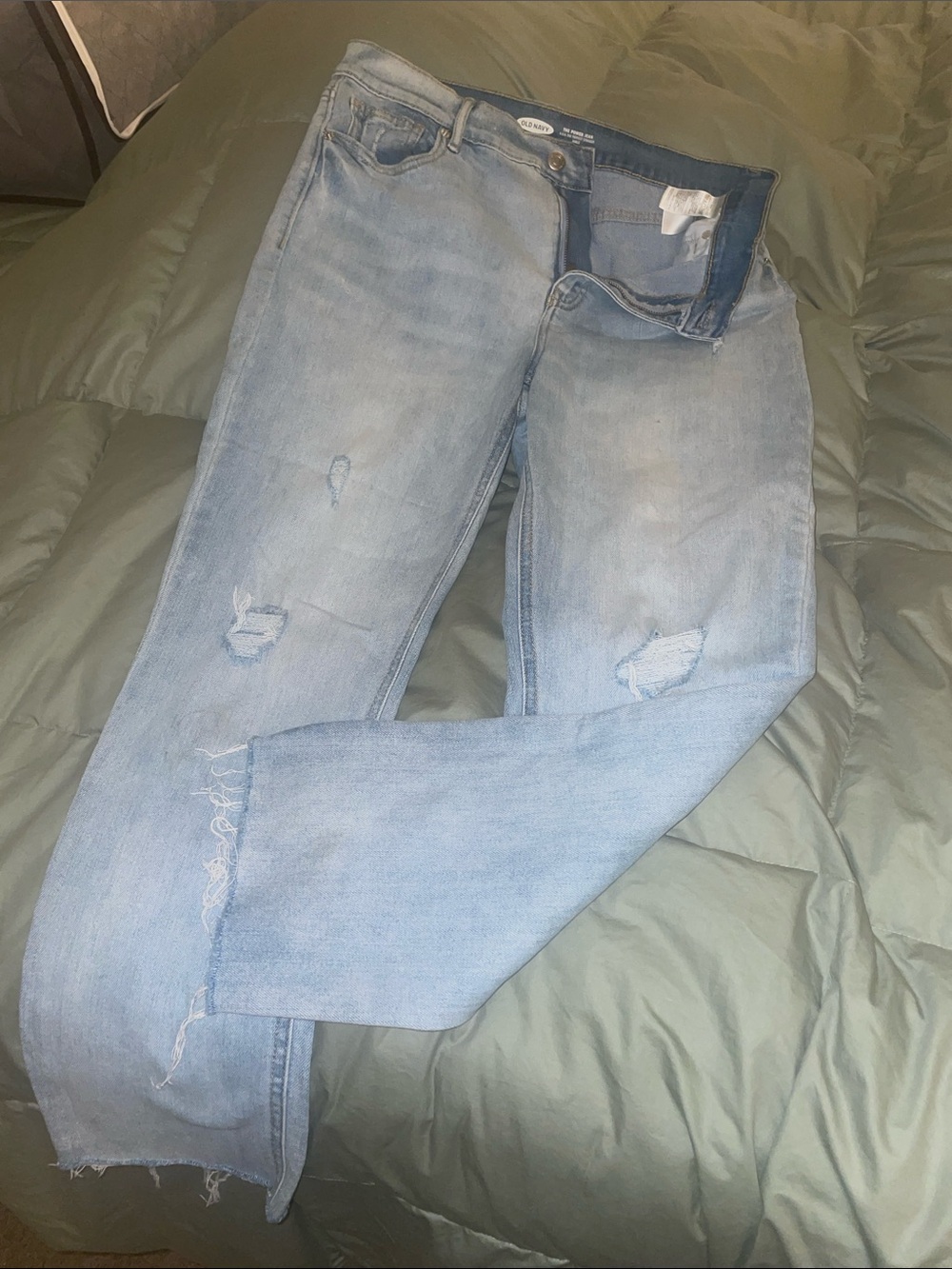 Light Blue Distressed Jeans